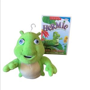 Hermie and Friends Green Caterpillar 9” Plush and DVD Lot Tommy Nelson.